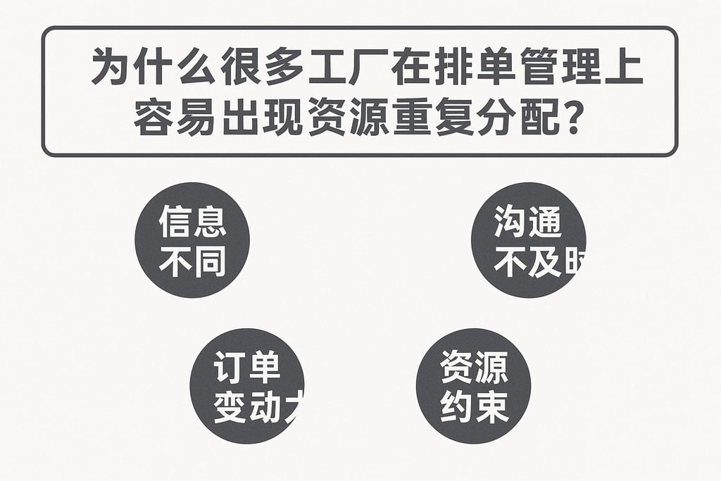 为什么很多工厂在排单管理上容易出现资源重复分配？