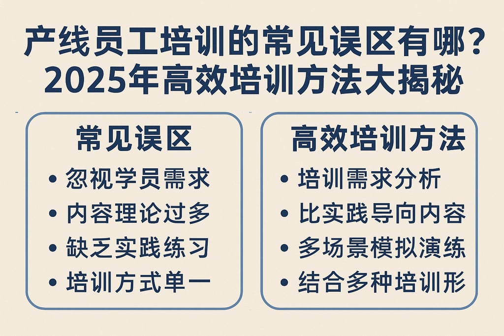 产线员工培训的常见误区有哪些？2025年高效培训方法大揭秘