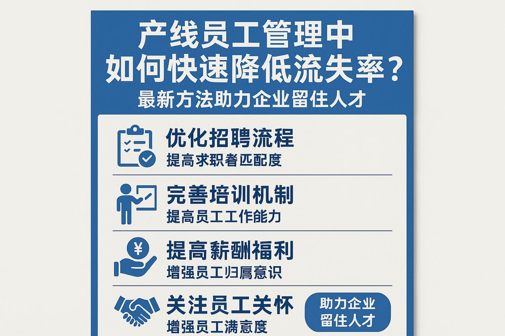 产线员工管理中如何快速降低流失率？最新方法助力企业留住人才