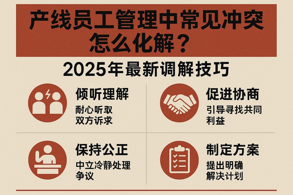 产线员工管理中常见冲突怎么化解？2025年最新调解技巧