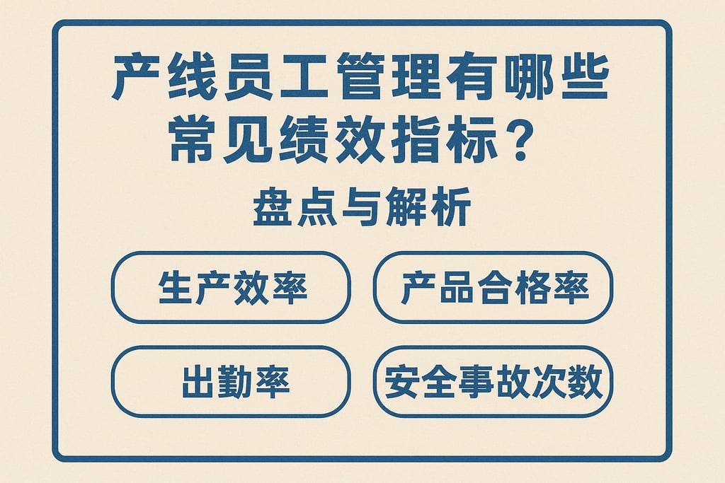 产线员工管理有哪些常见绩效指标？盘点与解析