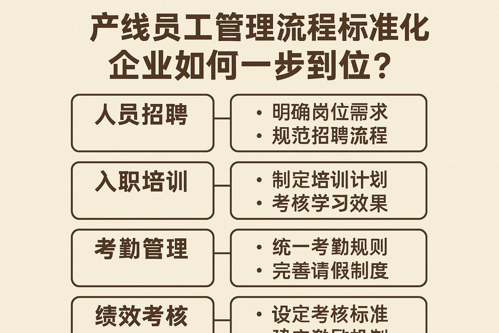 产线员工管理流程标准化，企业如何一步到位？