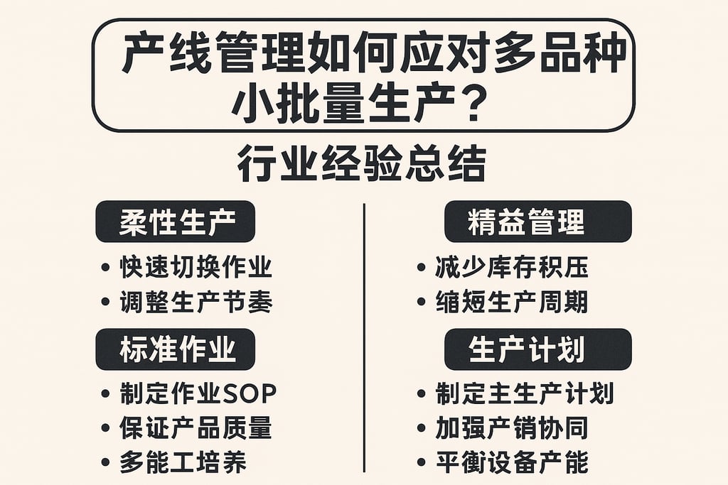 产线管理如何应对多品种小批量生产？行业经验总结