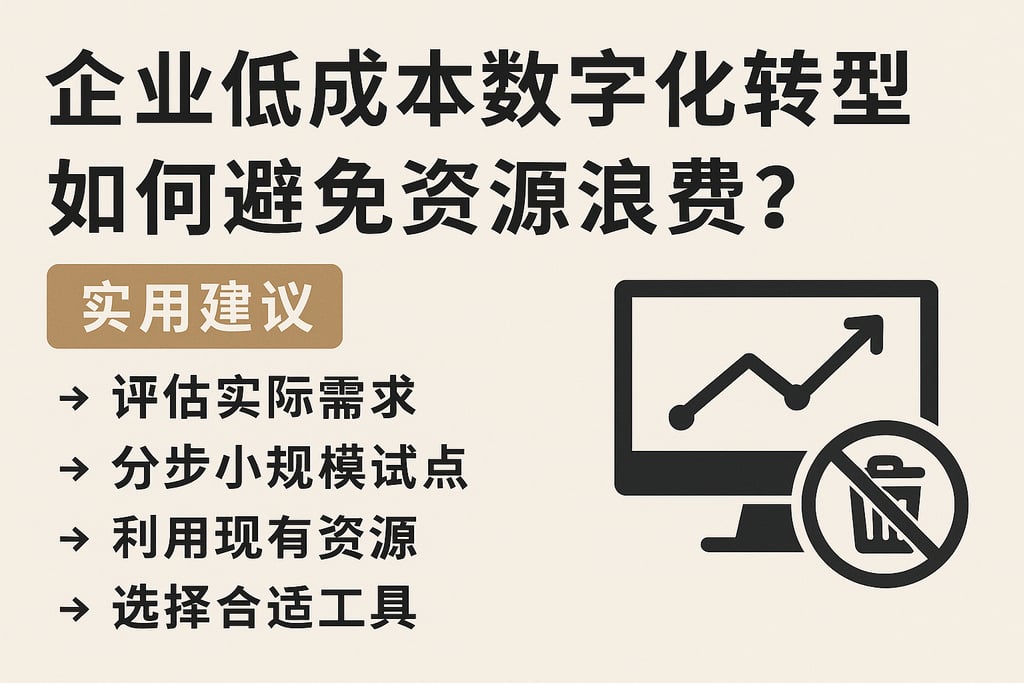 企业低成本数字化转型如何避免资源浪费？实用建议