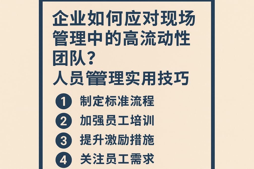 企业如何应对现场管理中的高流动性团队？人员管理实用技巧