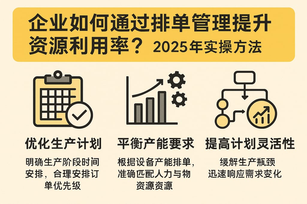 企业如何通过排单管理提升资源利用率？2025年实操方法