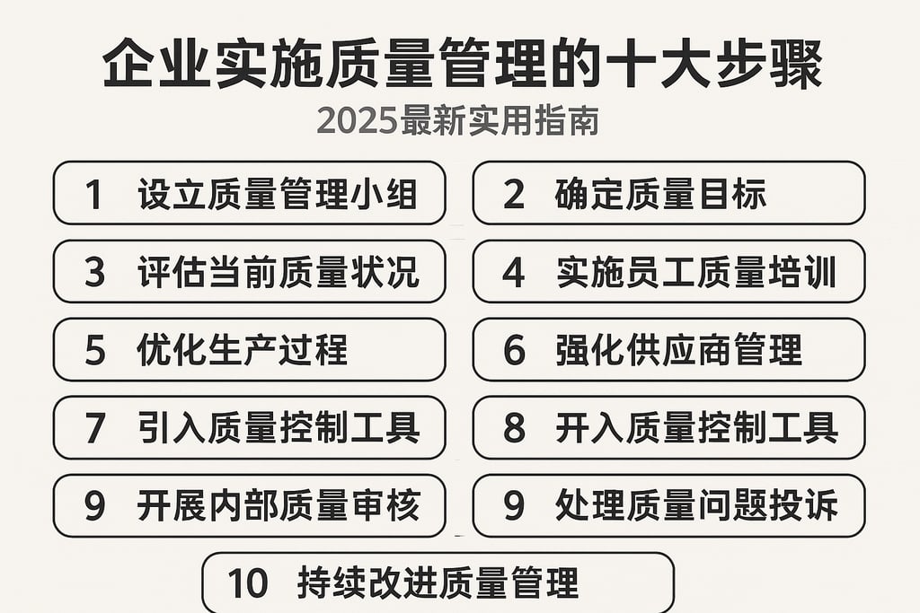 企业实施质量管理的十大步骤，2025最新实用指南