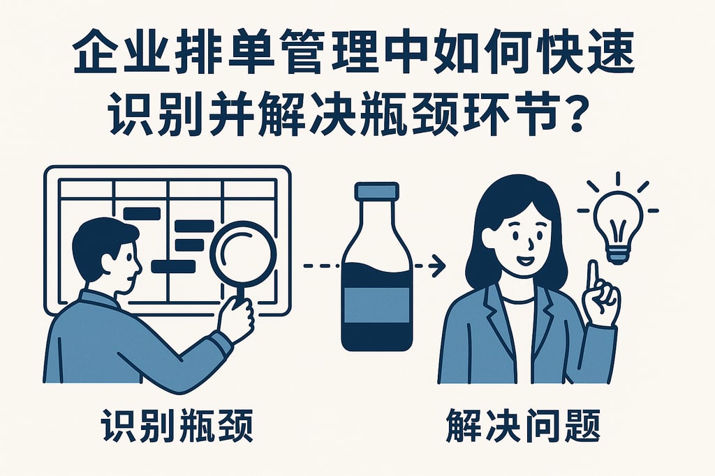 企业排单管理中如何快速识别并解决瓶颈环节？