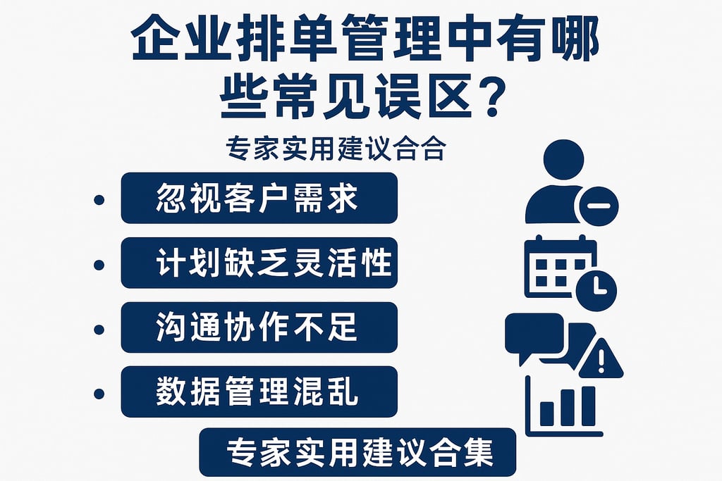 企业排单管理中有哪些常见误区？专家实用建议合集
