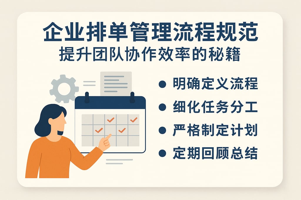企业排单管理流程规范，提升团队协作效率的秘籍