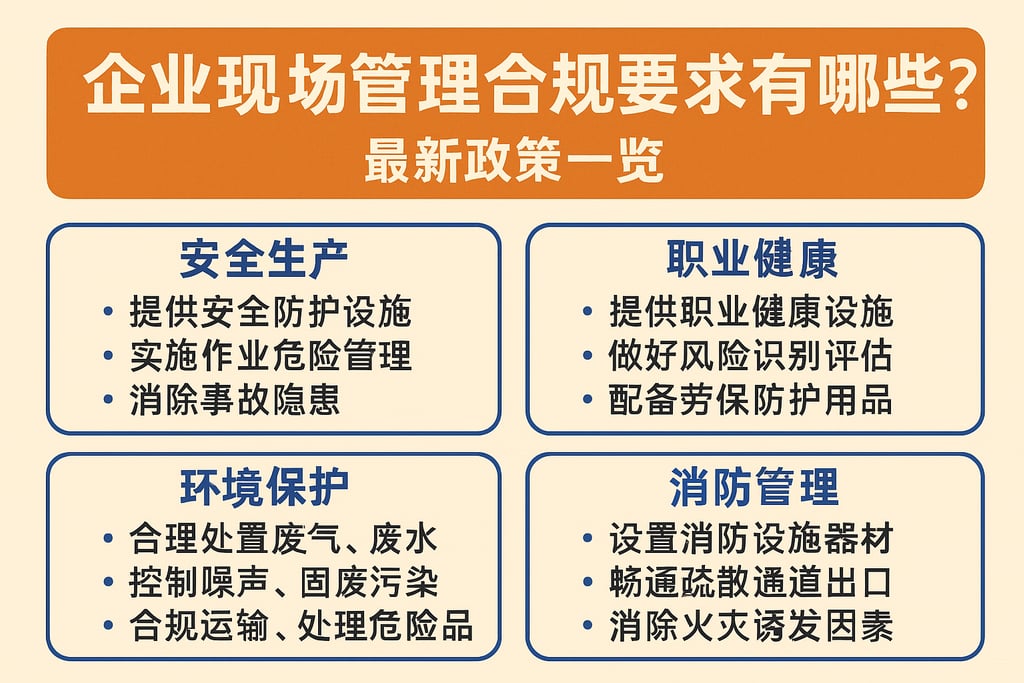 企业现场管理合规要求有哪些？最新政策一览