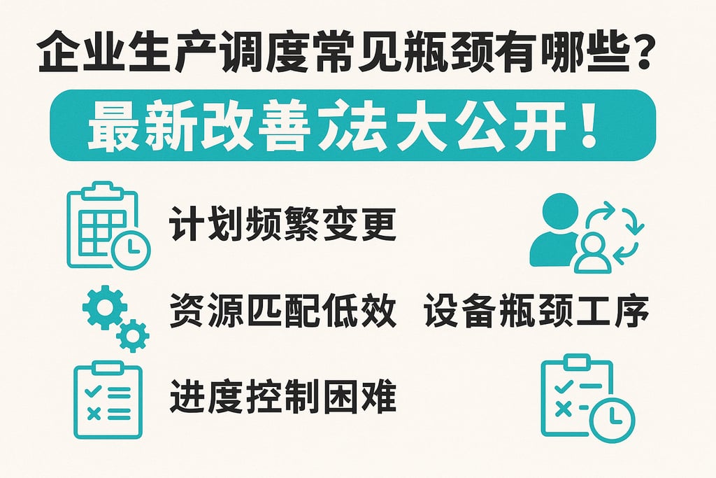 企业生产调度常见瓶颈有哪些？最新改善办法大公开！