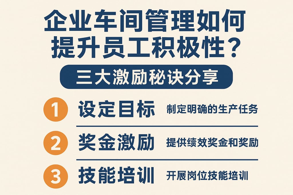 企业车间管理如何提升员工积极性？三大激励秘诀分享