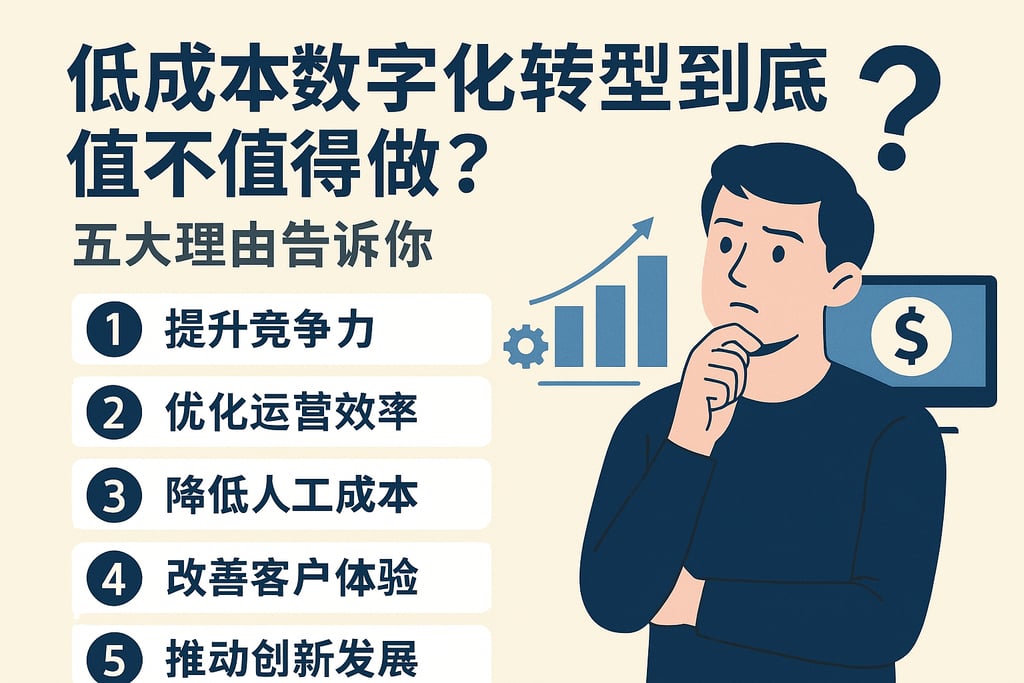 低成本数字化转型到底值不值得做？五大理由告诉你