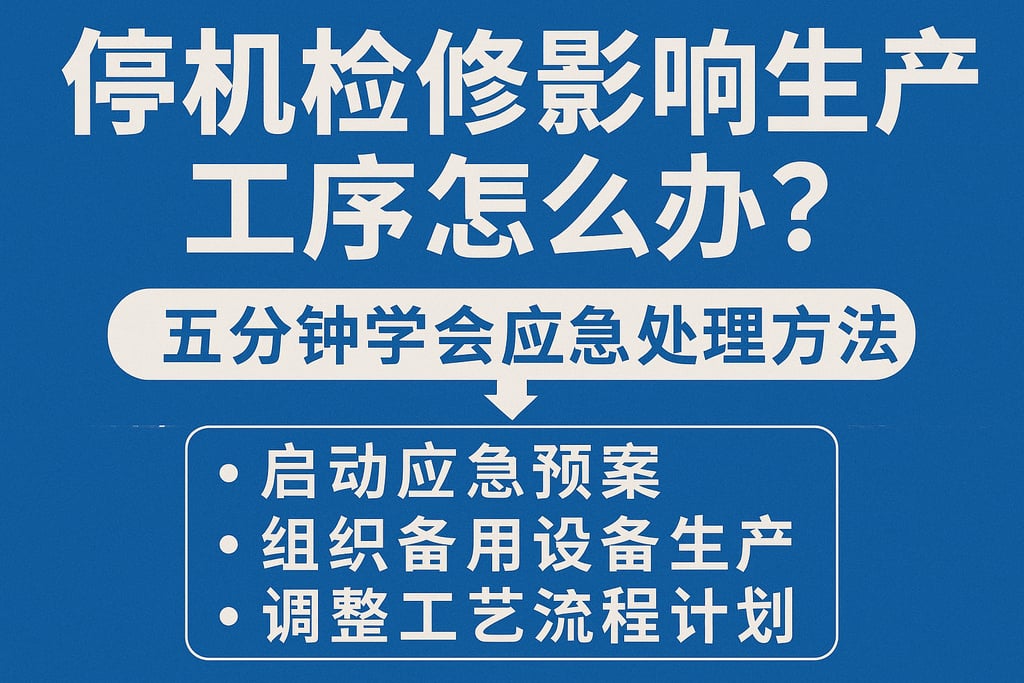 停机检修影响生产工序怎么办？五分钟学会应急处理方法