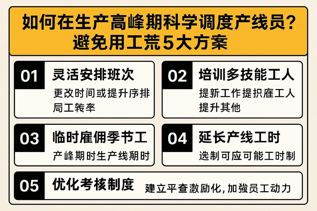如何在生产高峰期科学调度产线员工？避免用工荒的5大方案