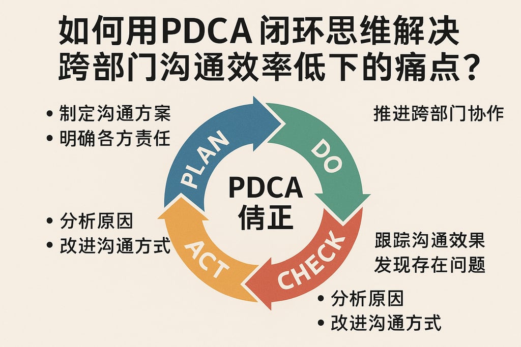 如何用PDCA闭环思维解决跨部门沟通效率低下的痛点？