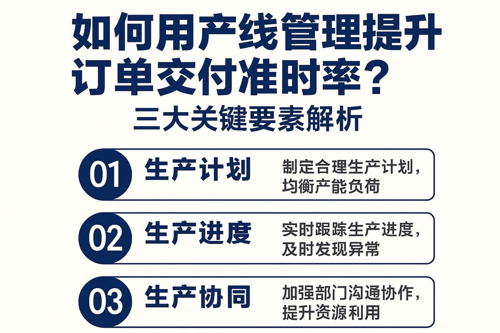 如何用产线管理提升订单交付准时率？三大关键要素解析