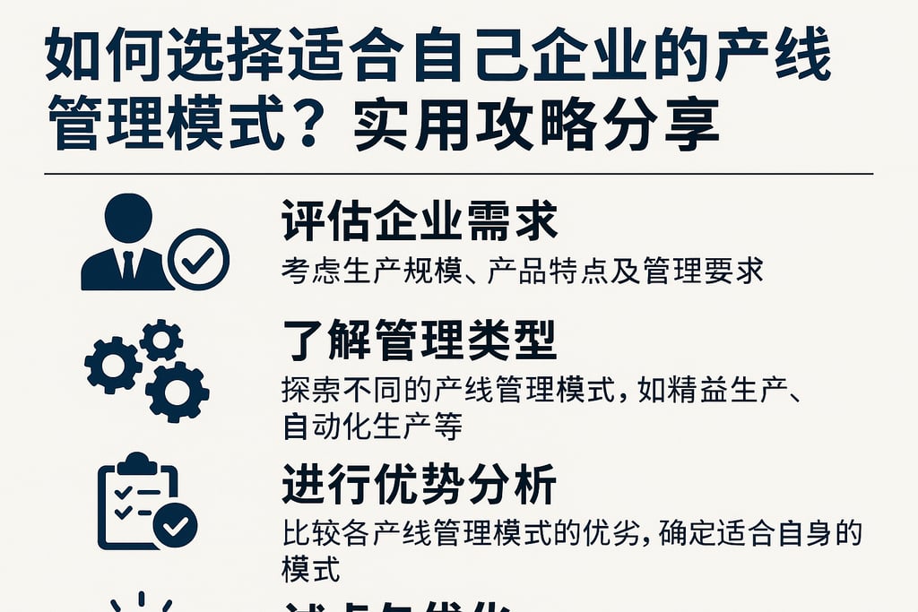 如何选择适合自己企业的产线管理模式？实用攻略分享
