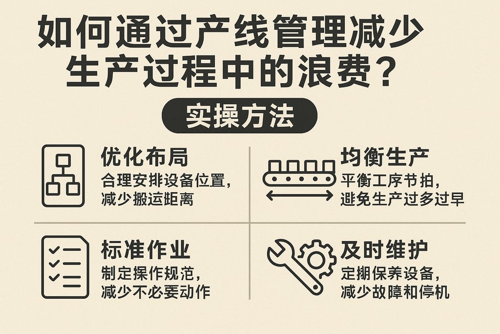 如何通过产线管理减少生产过程中的浪费？实操方法
