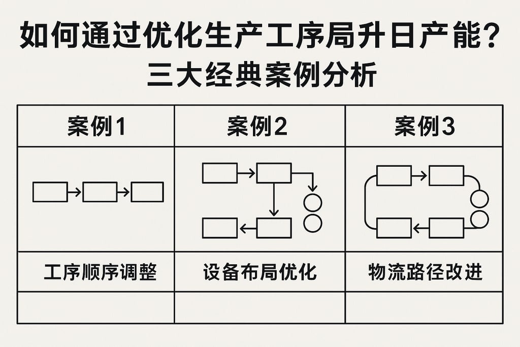 如何通过优化生产工序布局提升日产能？三大经典案例分析