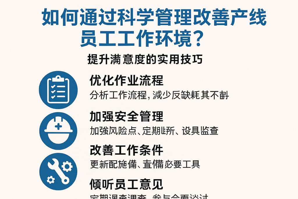 如何通过科学管理改善产线员工工作环境？提升满意度的实用技巧