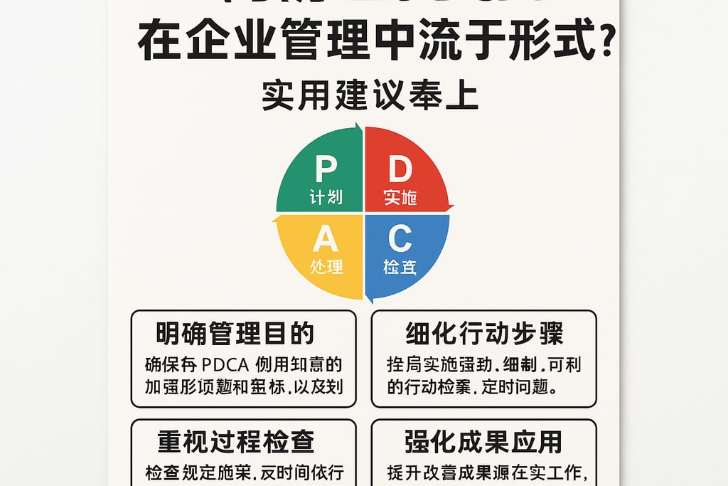 如何防止PDCA在企业管理中流于形式？实用建议奉上