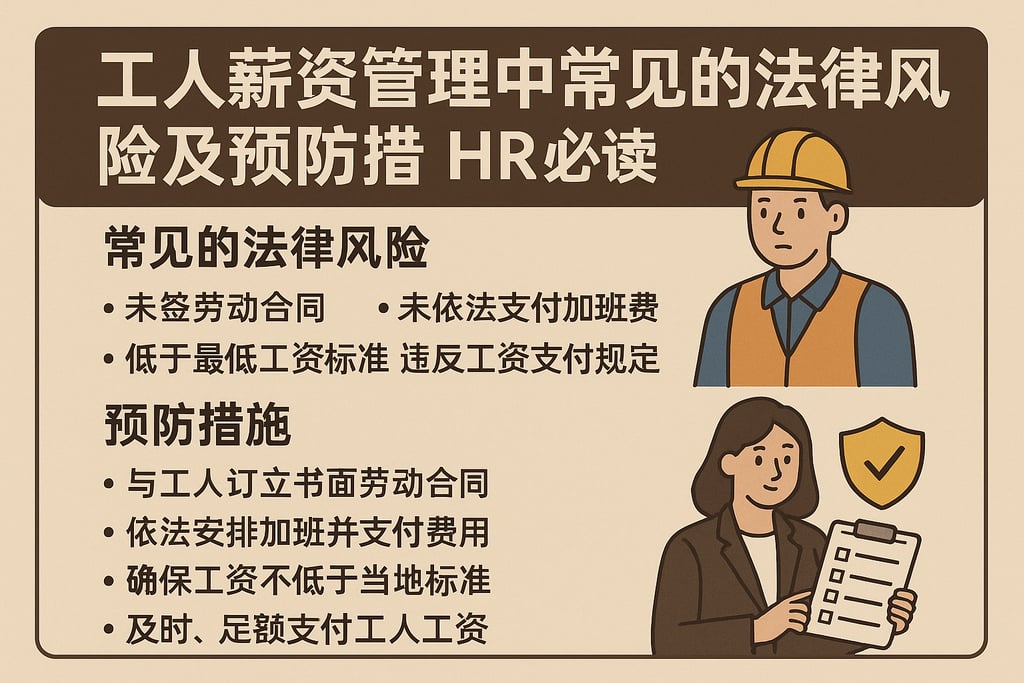 工人薪资管理中常见的法律风险及预防措施，HR必读