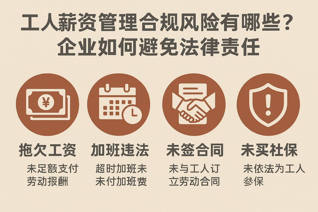 工人薪资管理合规风险有哪些？企业如何避免法律责任