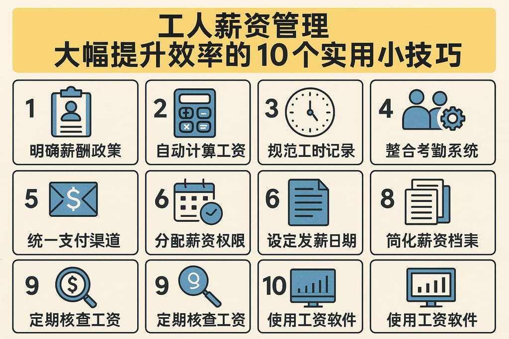 工人薪资管理大幅提升效率的10个实用小技巧