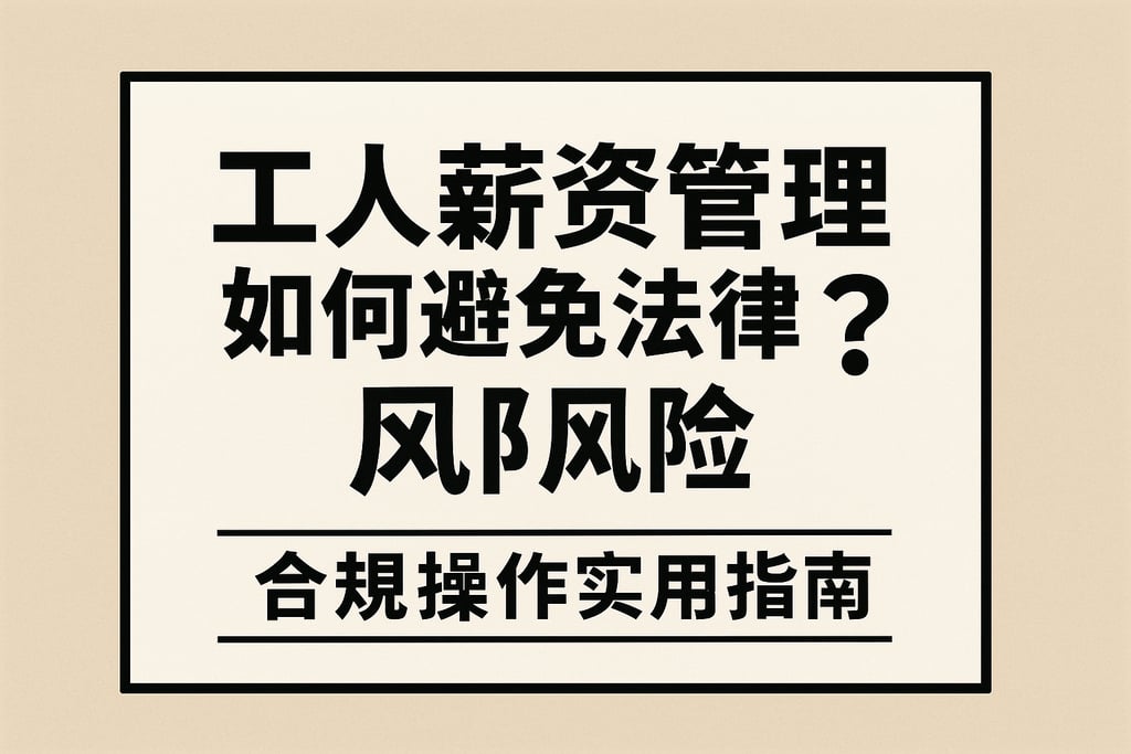 工人薪资管理如何避免法律风险？合规操作实用指南