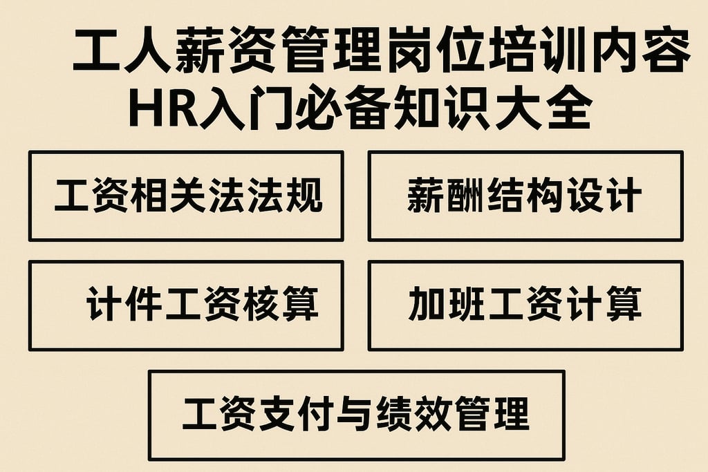 工人薪资管理岗位培训内容，HR入门必备知识大全
