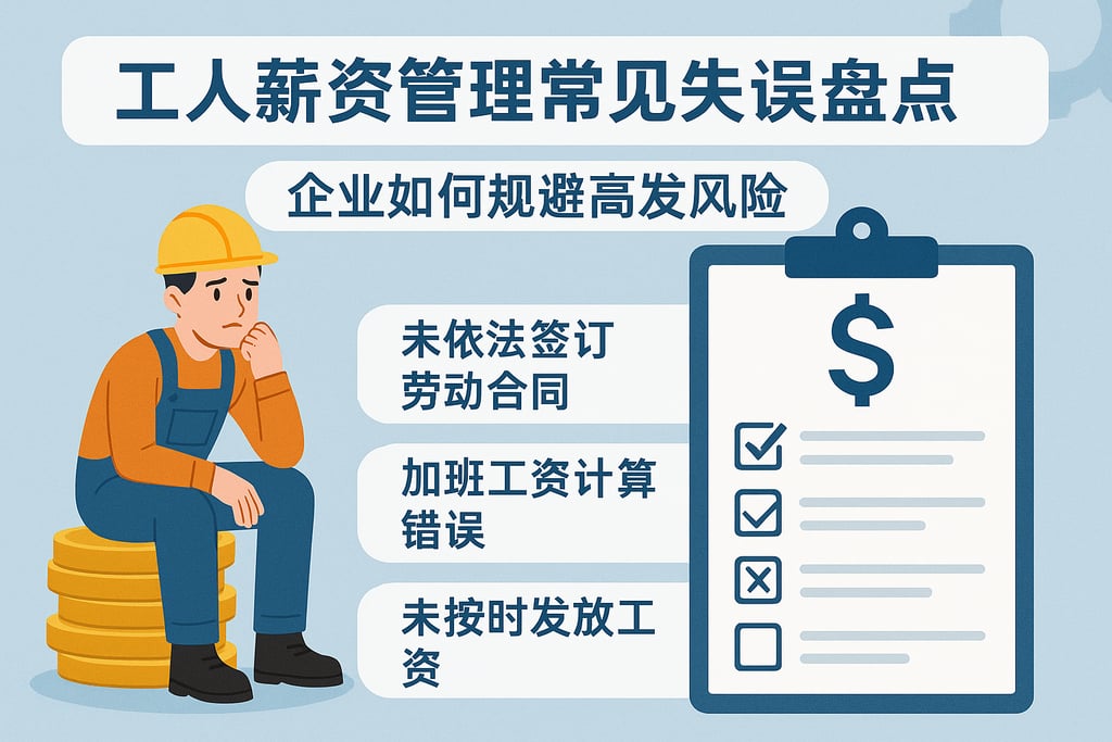 工人薪资管理常见失误盘点，企业如何规避高发风险