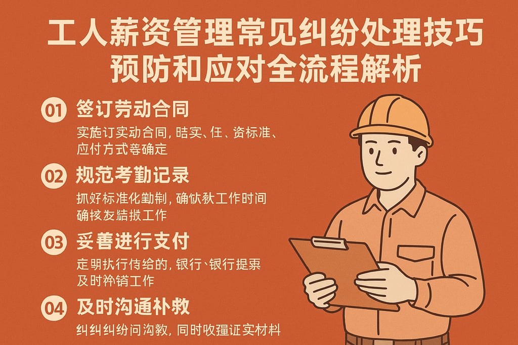 工人薪资管理常见纠纷处理技巧，预防和应对全流程解析