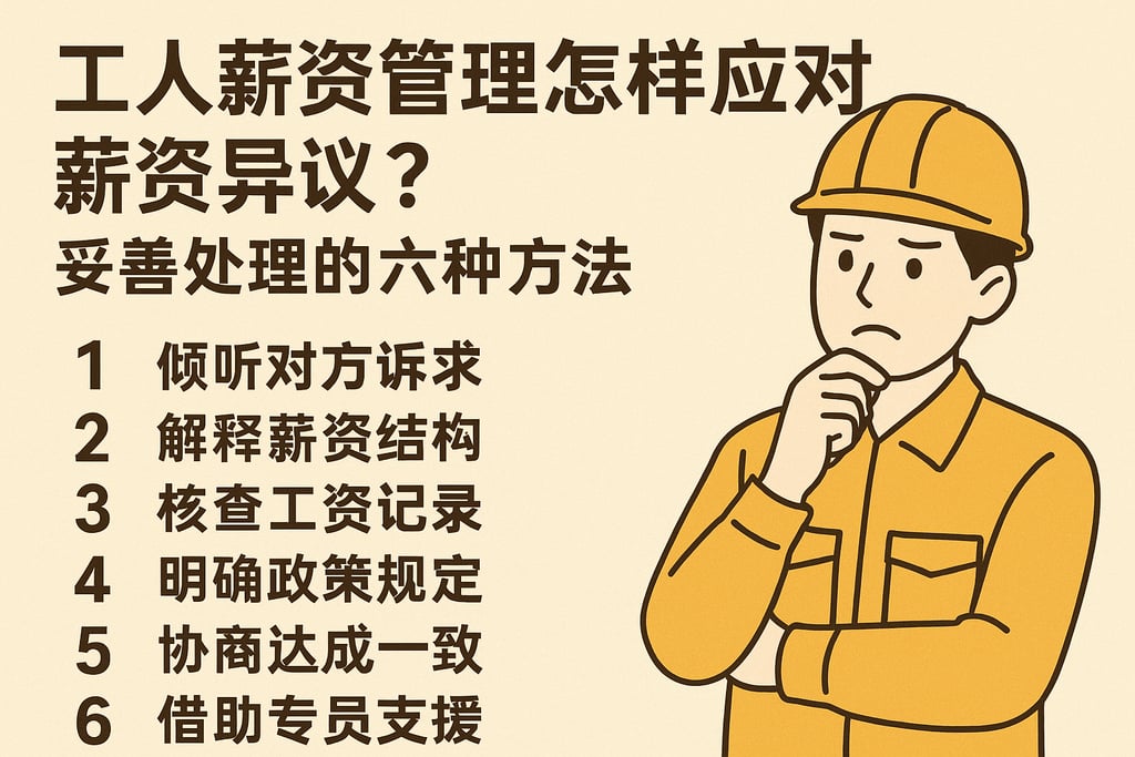 工人薪资管理怎样应对薪资异议？妥善处理的六种方法