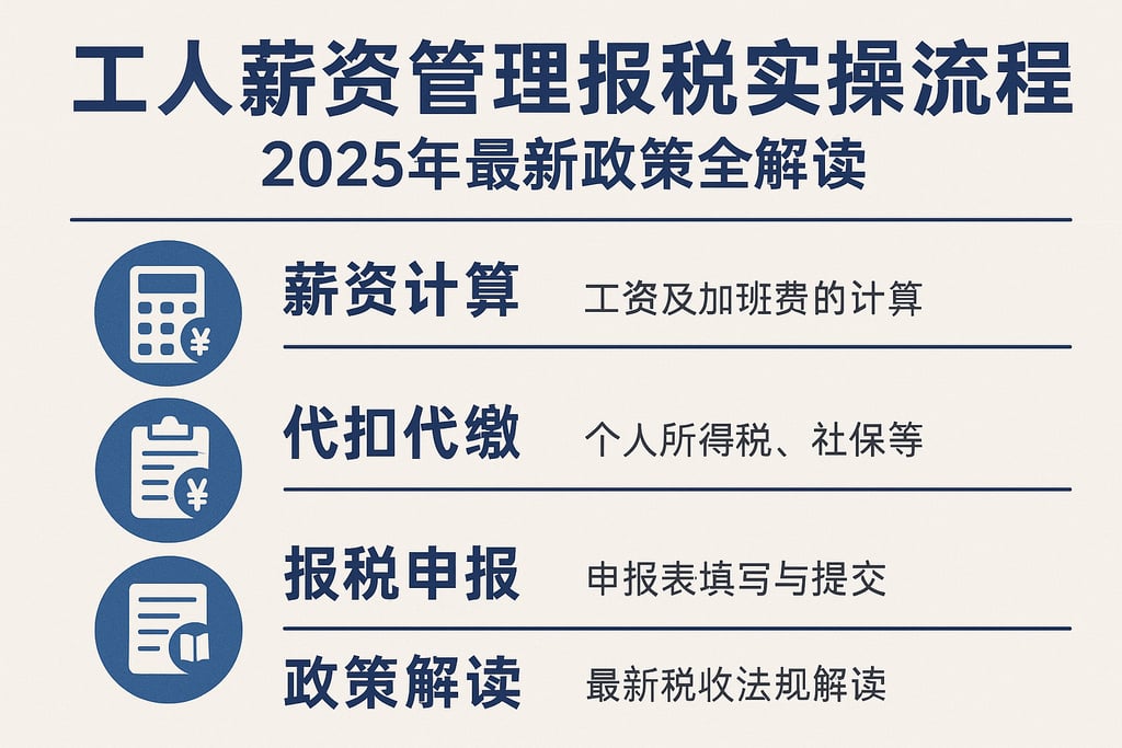 工人薪资管理报税实操流程，2025年最新政策全解读