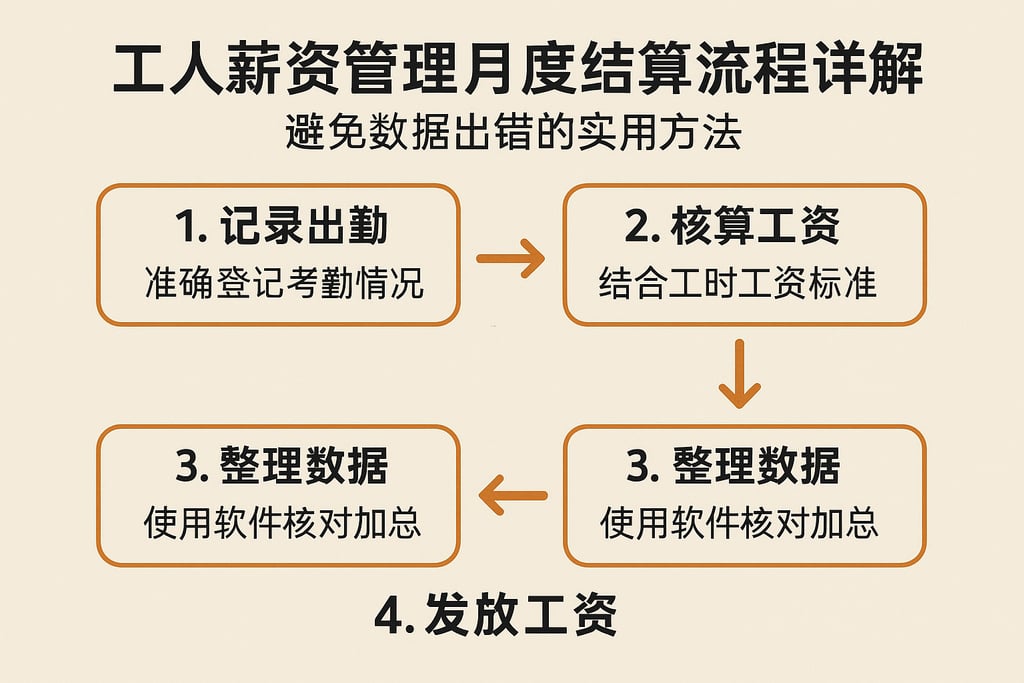 工人薪资管理月度结算流程详解，避免数据出错的实用方法