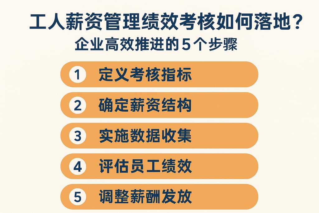 工人薪资管理绩效考核如何落地？企业高效推进的5个步骤
