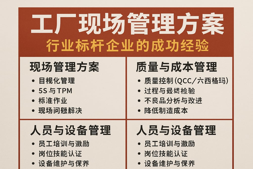 工厂现场管理方案，行业标杆企业的成功经验