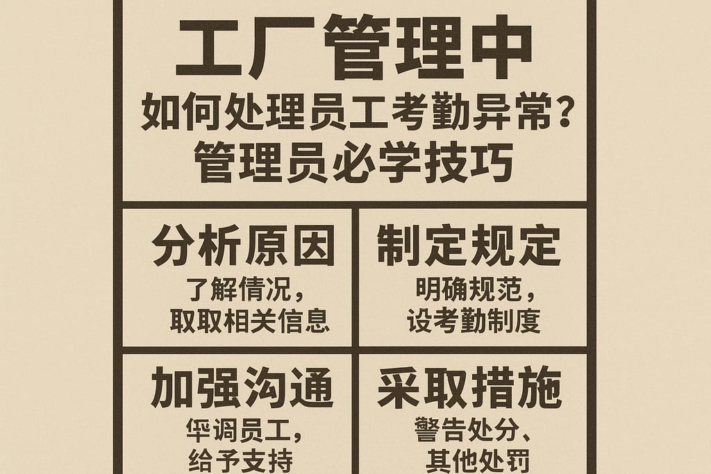 工厂管理中如何处理员工考勤异常？管理员必学技巧
