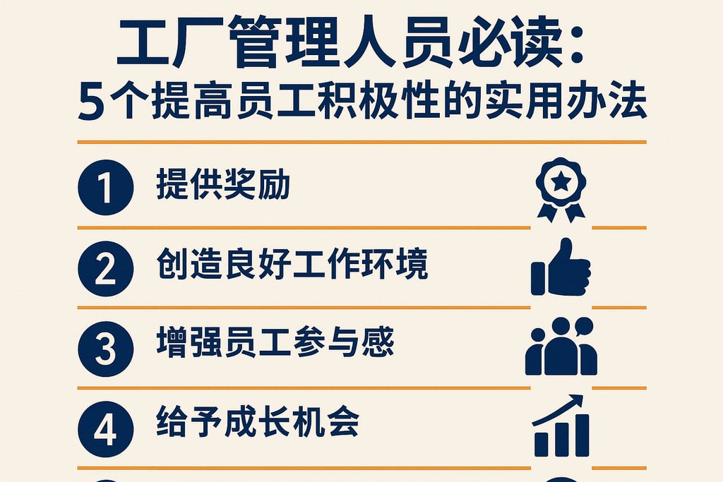 工厂管理人员必读：5个提高员工积极性的实用办法
