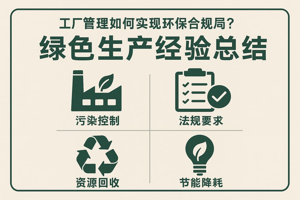 工厂管理如何实现环保合规？绿色生产经验总结