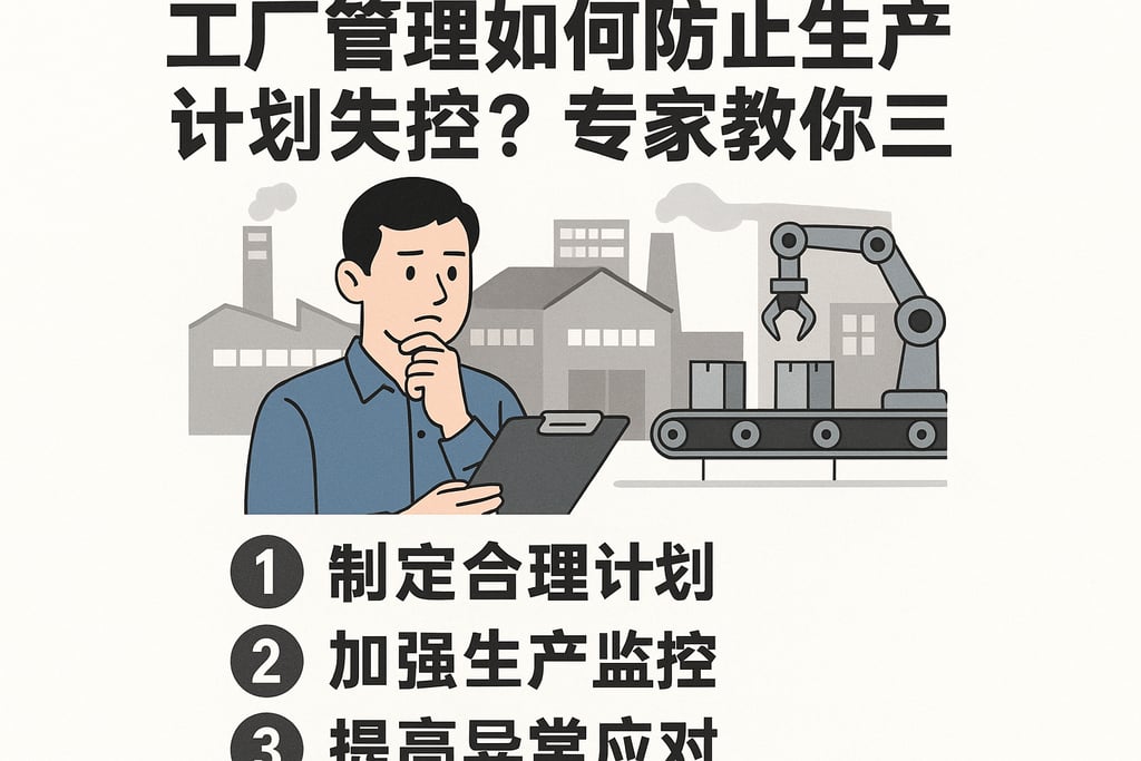 工厂管理如何防止生产计划失控？专家教你三大关键点
