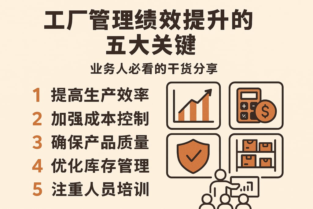 工厂管理绩效提升的五大关键，业务人必看的干货分享