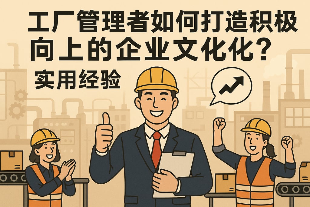 工厂管理者如何打造积极向上的企业文化？实用经验