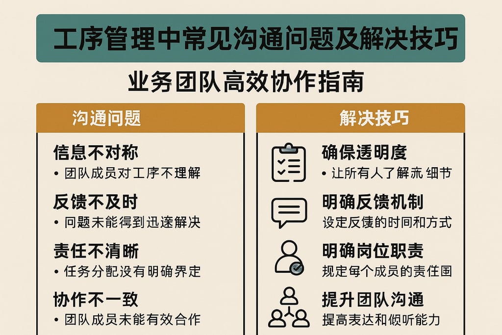 工序管理中常见沟通问题及解决技巧，业务团队高效协作指南