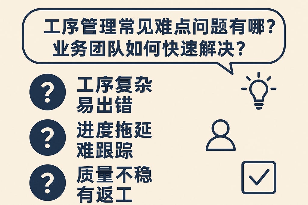 工序管理常见难点问题有哪些？业务团队如何快速解决？