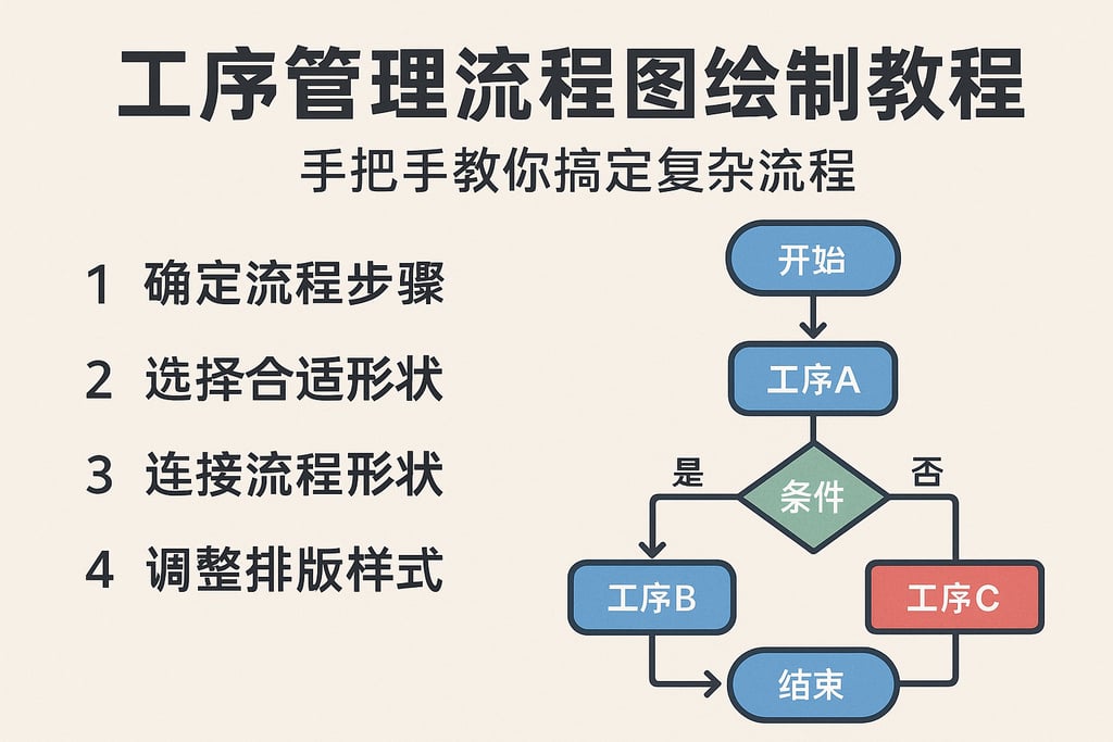 工序管理流程图绘制教程，手把手教你搞定复杂流程