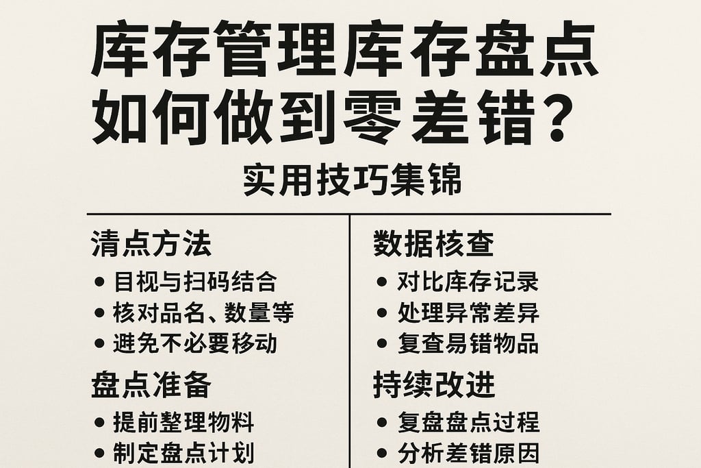 库存管理库存盘点如何做到零差错？实用技巧集锦