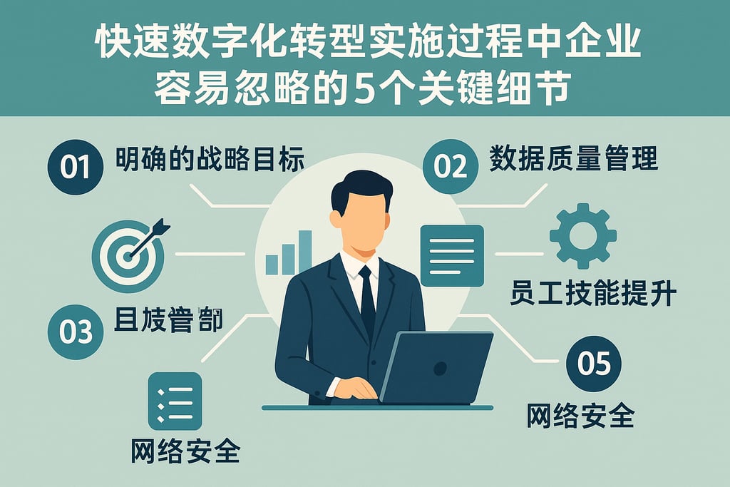 快速数字化转型实施过程中企业容易忽略的5个关键细节